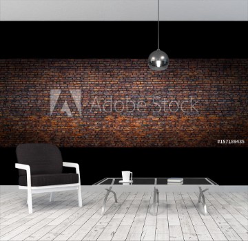 Picture of grunge brick wall old brickwork panoramic view